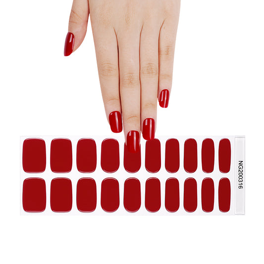 Bold Red Gel Nail Strips