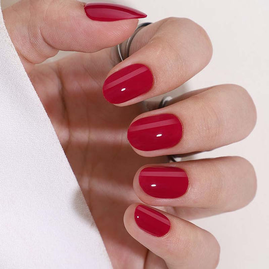 Crimson Gel Press Ons