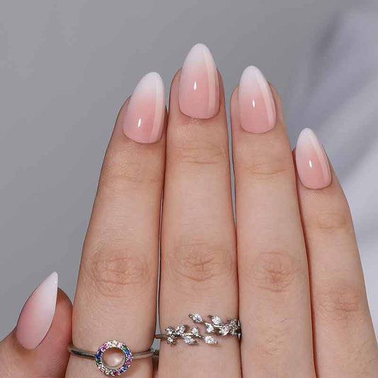 Coral Cotton Oval Gel Press Ons
