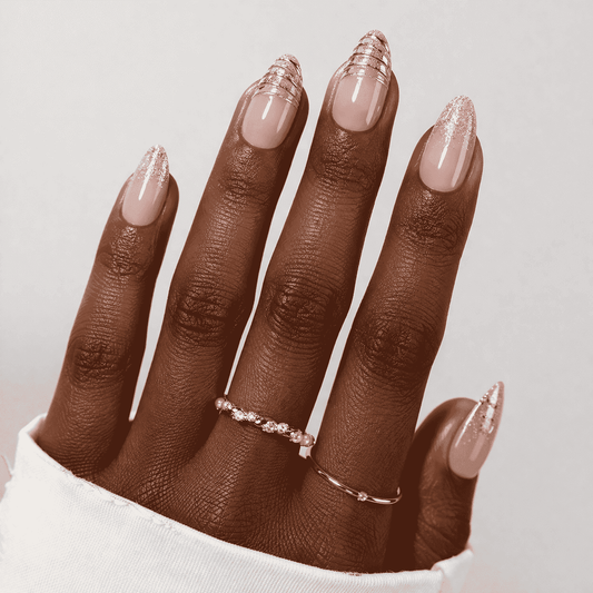 Silver Wave Press Ons