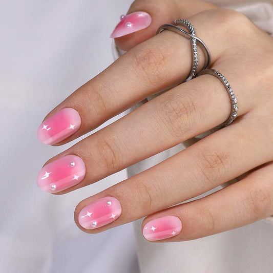 Blush Aura Gel Press Ons