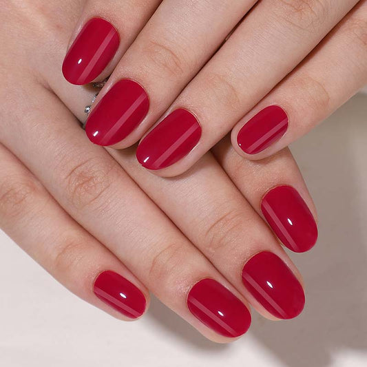 Crimson Gel Press Ons
