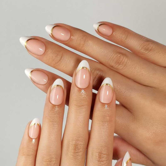 French Gold Press Ons