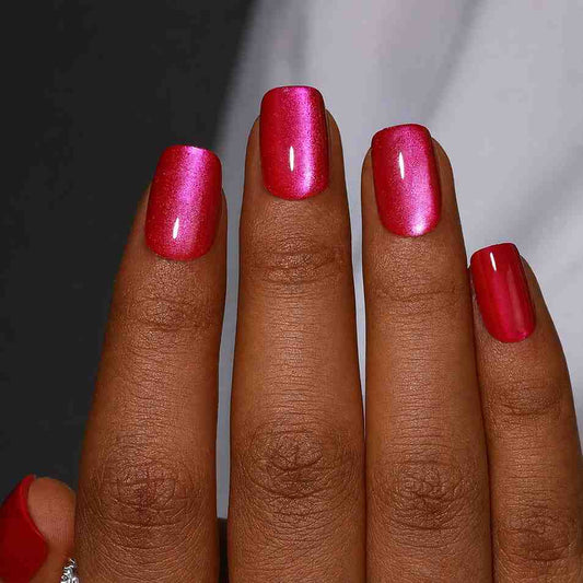 Fuschia Velvet Press Ons