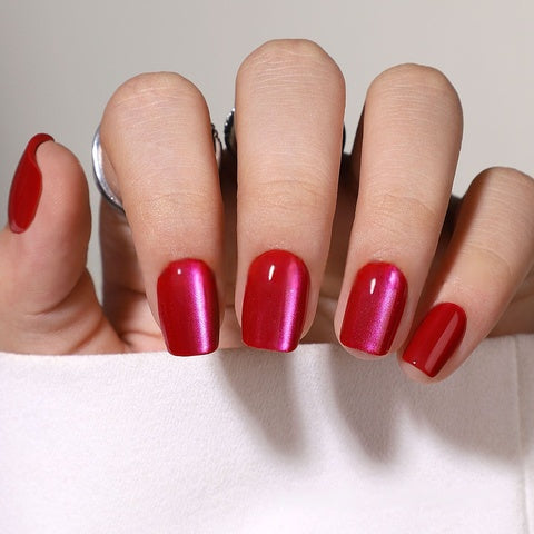 Fushia Velvet Press Ons