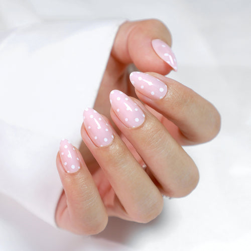 Pink Polka Press Ons