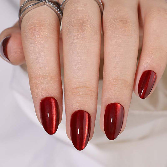 Sangria Cateye Gel Press Ons