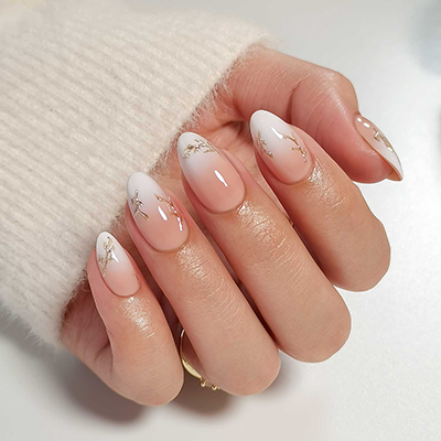 Silver Coral Press Ons