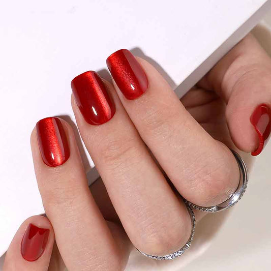 Cherry Velvet Press Ons