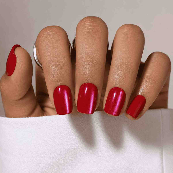 Fuschia Velvet Press Ons