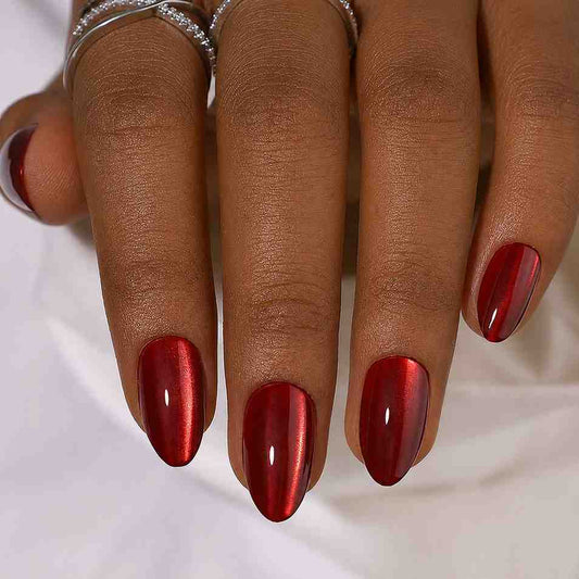 Sangria Cateye Gel Press Ons
